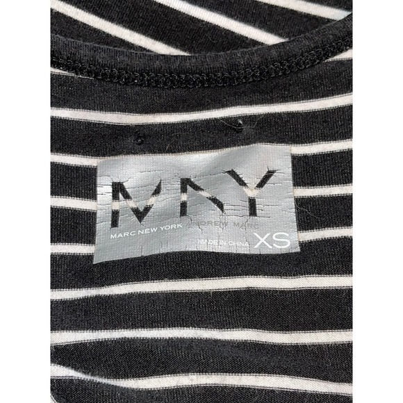 Womens Marc New York Black White Striped High Low‎ Sleeveless Dress XS - Picture 6 of 7